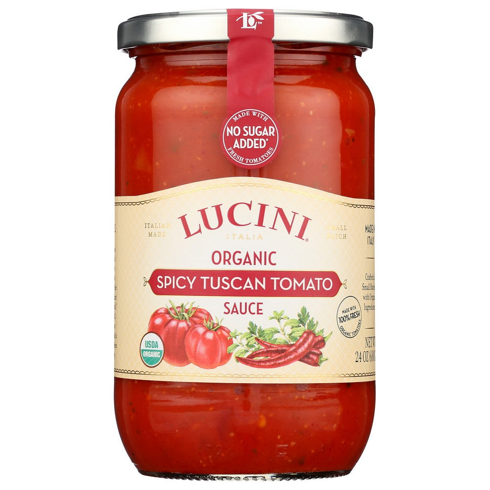 Lucini Italia® 540043, Pasta Sauce Organicanic Spicy Tuscan Tomato Pasta Sauce 24 Ounce,  Case of 6