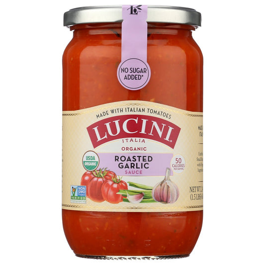 Lucini® 540042, Pasta Sauce Organicanic Roasted Garlic Pasta Sauce 24 Ounce,  Case of 6