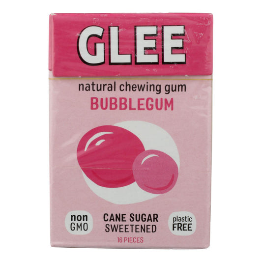 Glee Gum Chewing Gum - Bubblegum - Case of 12 - 16 Pieces