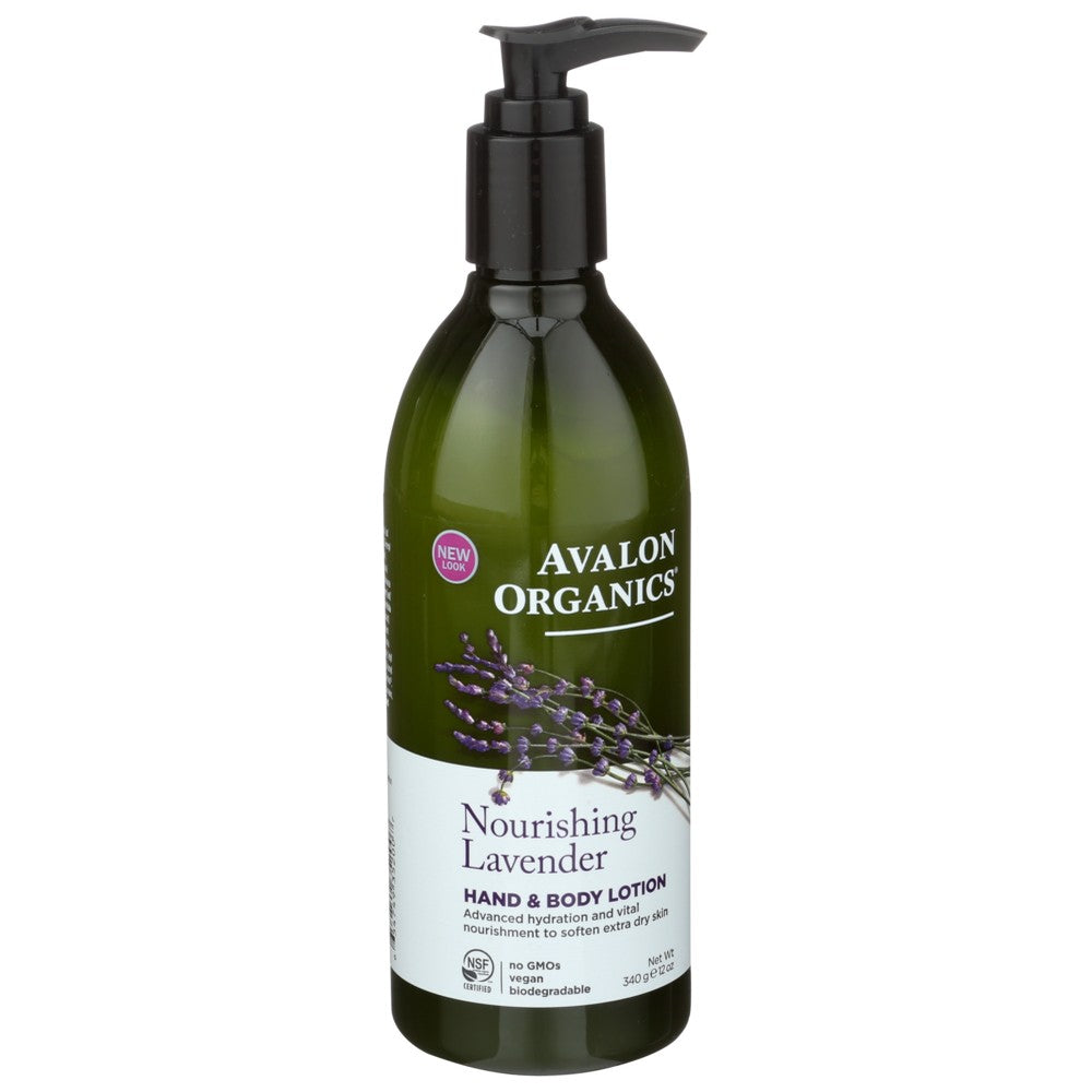 Avalon Organicanics® Av35200, Avalon Organicanics Nourishing Lavender Hand & Body Lotion, 12 Oz.,  Case of 1