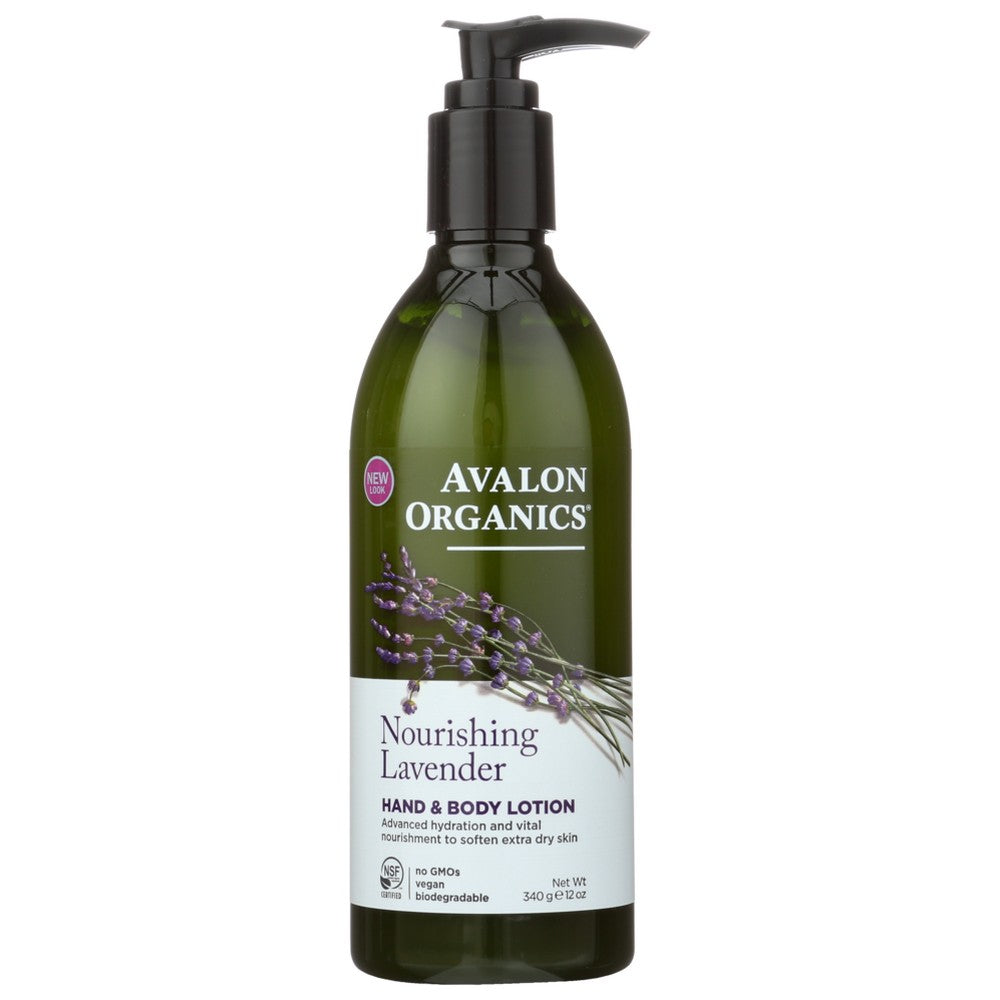 Avalon Organicanics® Av35200, Avalon Organicanics Nourishing Lavender Hand & Body Lotion, 12 Oz.,  Case of 1