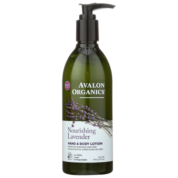 Avalon Organics Lotion H&b Lavender - 12 Ounce, Case of 1