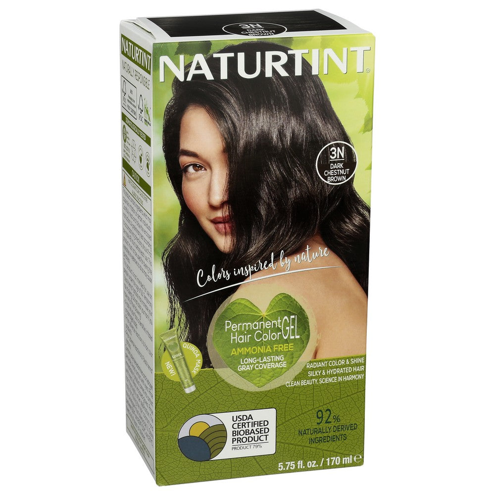 Naturtint® 60002, 3N  Dark Chestnut Brown Permanent Hair Color 5.75 Fluid Ounce,  Case of 3