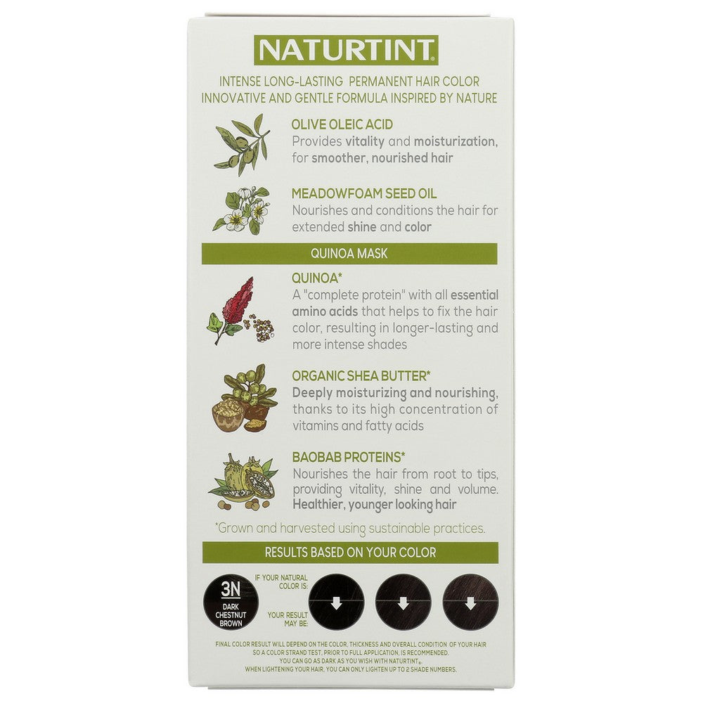 Naturtint® 60002, 3N  Dark Chestnut Brown Permanent Hair Color 5.75 Fluid Ounce,  Case of 3