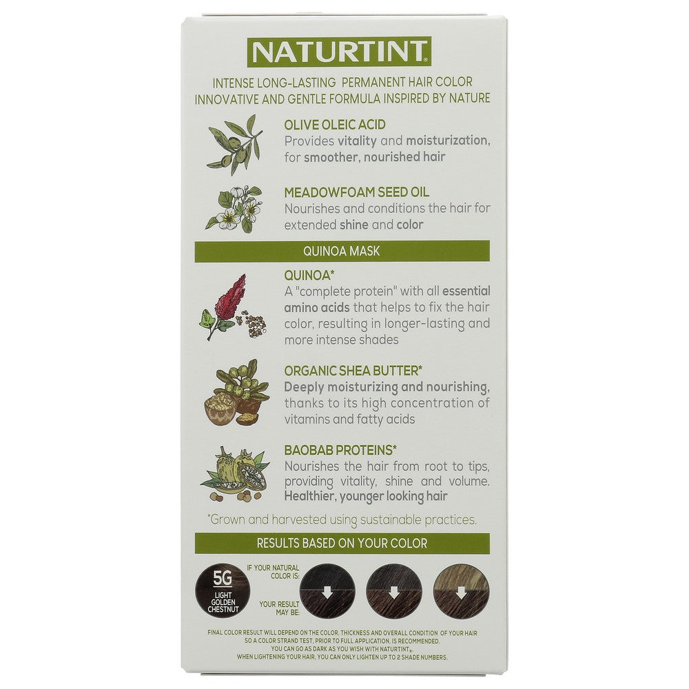 Naturtint® 60009, 5G Light Golden Chestnut Permanent Hair Color 5.75 Fluid Ounce,  Case of 3