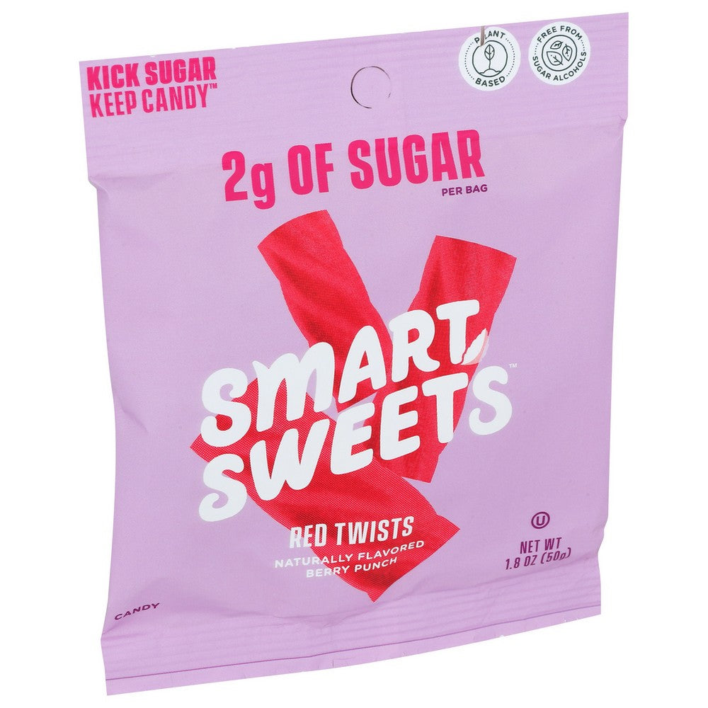 Smartsweets 20070, Red Twists Us Naturally Sweetened Candy 1.8 Ounce,  Case of 12