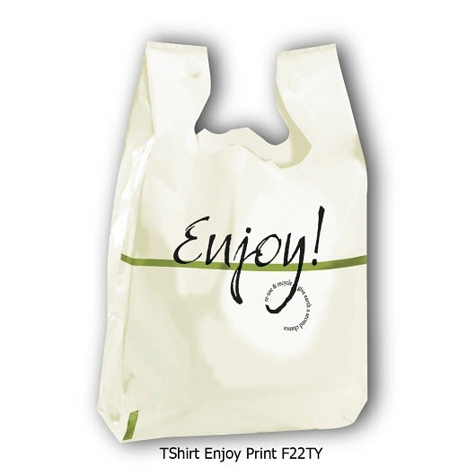 Command Packaging Enjoy Logo Ivory Bags, 1 Each, 1000 Per Case