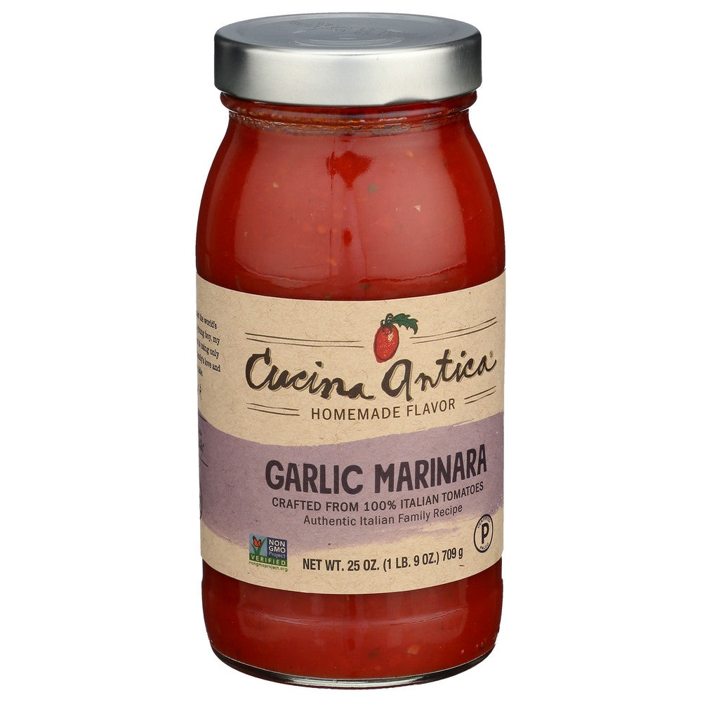 Cucina Antica 677294991149, Cucina Antica Cooking Sauce, Garlic Marinara Sauce, 25 Oz.,  Case of 6