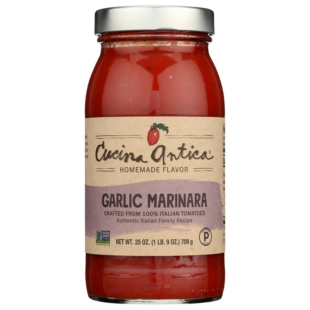 Cucina Antica 677294991149, Cucina Antica Cooking Sauce, Garlic Marinara Sauce, 25 Oz.,  Case of 6