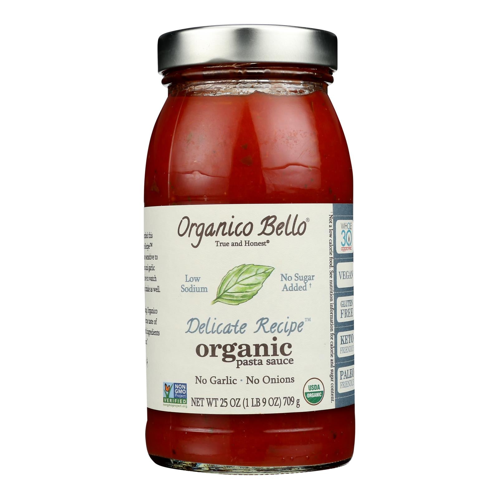 Organico Bello - Sauce Delicate Rcpe - Case of 6-25 Ounce