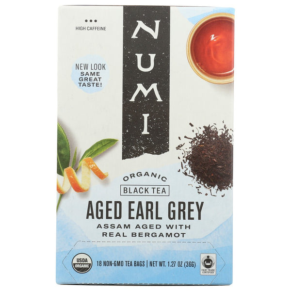 Numi Teas Tea Black Earl Grey Bergamot As - 18 Bag, Case of 6