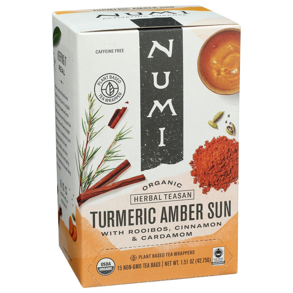 Numi Teas Tea Turmeric Amber Sun - 12 Bag,  Case of 6