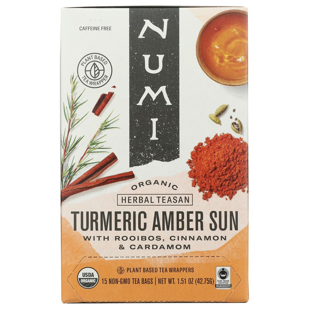 Numi Teas Tea Turmeric Amber Sun - 12 Bag,  Case of 6