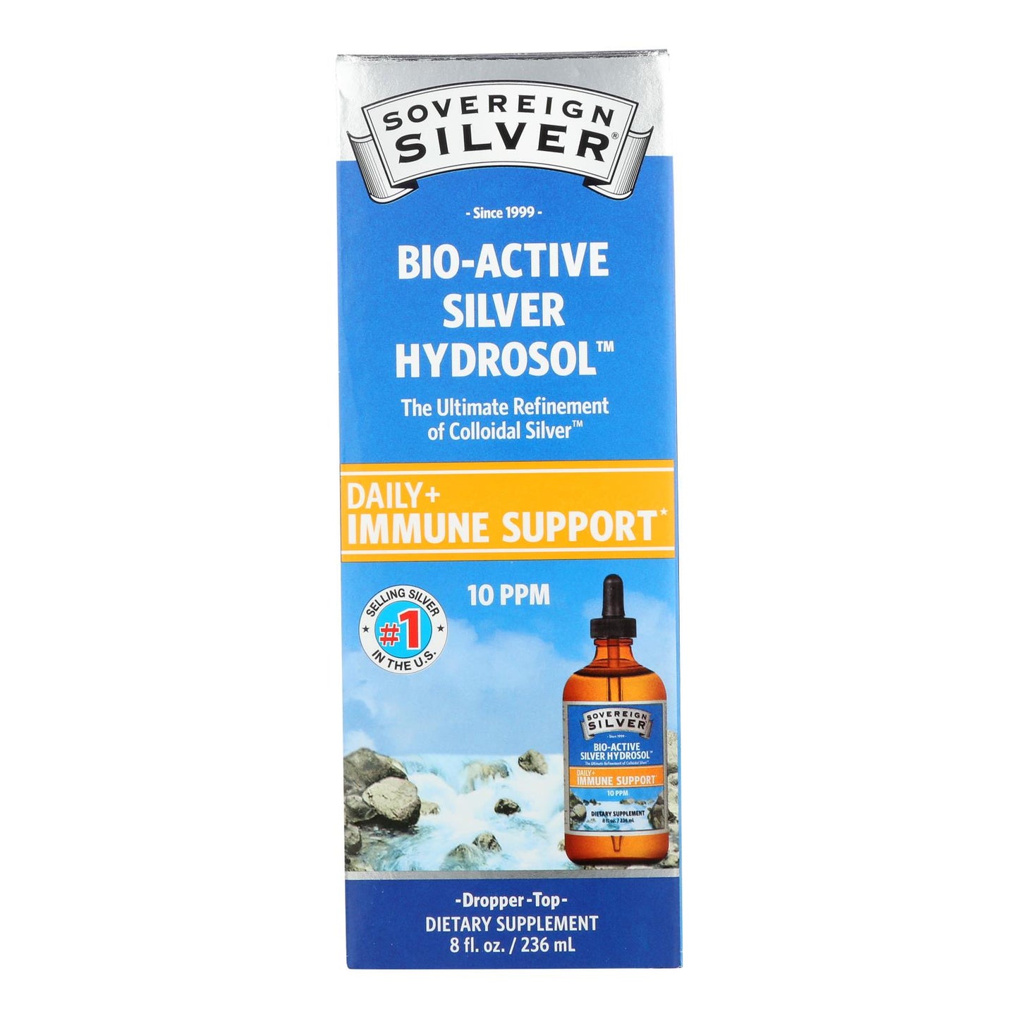 Sovereign Silver - Immune Support Dropper - 1 Each-8 Fluid Ounce