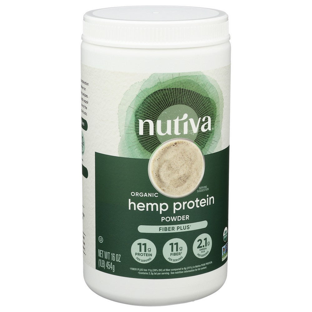 Nutiva Pro401, Nutiva Hemp Protein, Hi-Fiber, 16 Oz.,  Case of 1