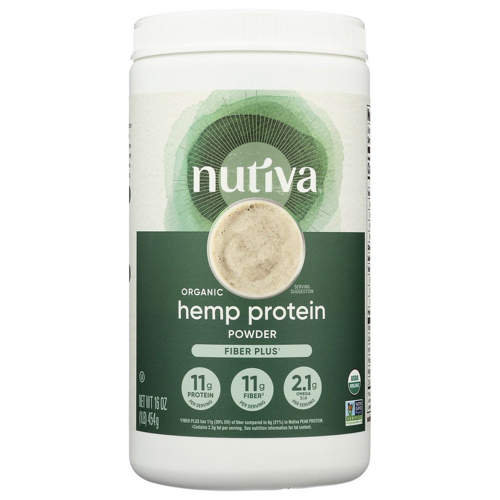 Nutiva Pro401, Nutiva Hemp Protein, Hi-Fiber, 16 Oz.,  Case of 1