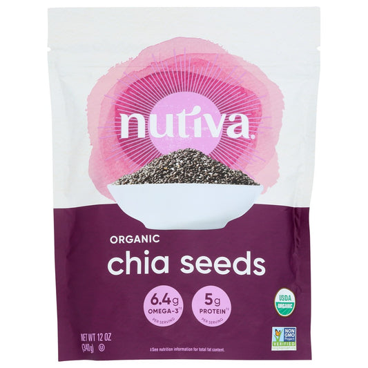 Nutiva Chia01, Nutiva Chia Seed, Black, 12 Oz.,  Case of 1