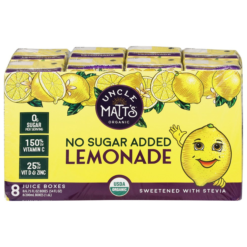Uncle Matt's Organic - Lemonade Organic Juice Box - Case of 4-8/6.75FZ
