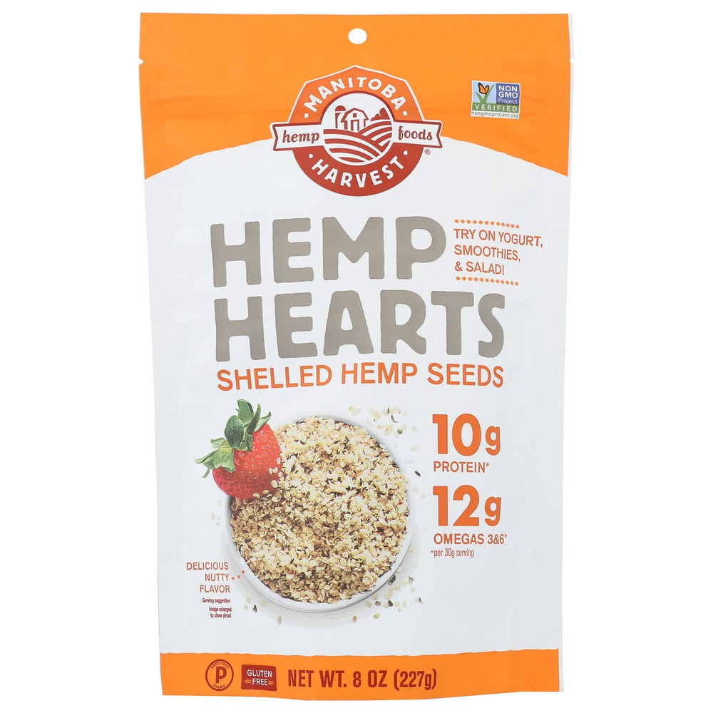 Manitoba Harvest , Manitoba Harvest Raw Shelled Hemp Seeds Hemp Heart, 8 Oz.,  Case of 8