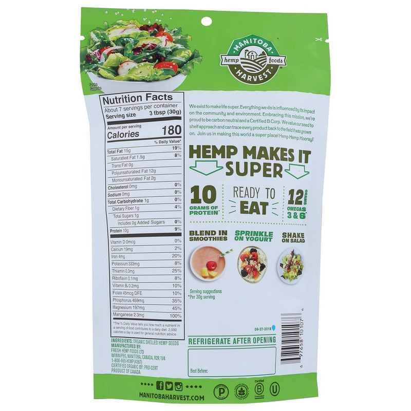 Manitoba Harvest Hemp Heart - 7 Ounce, Case of 8