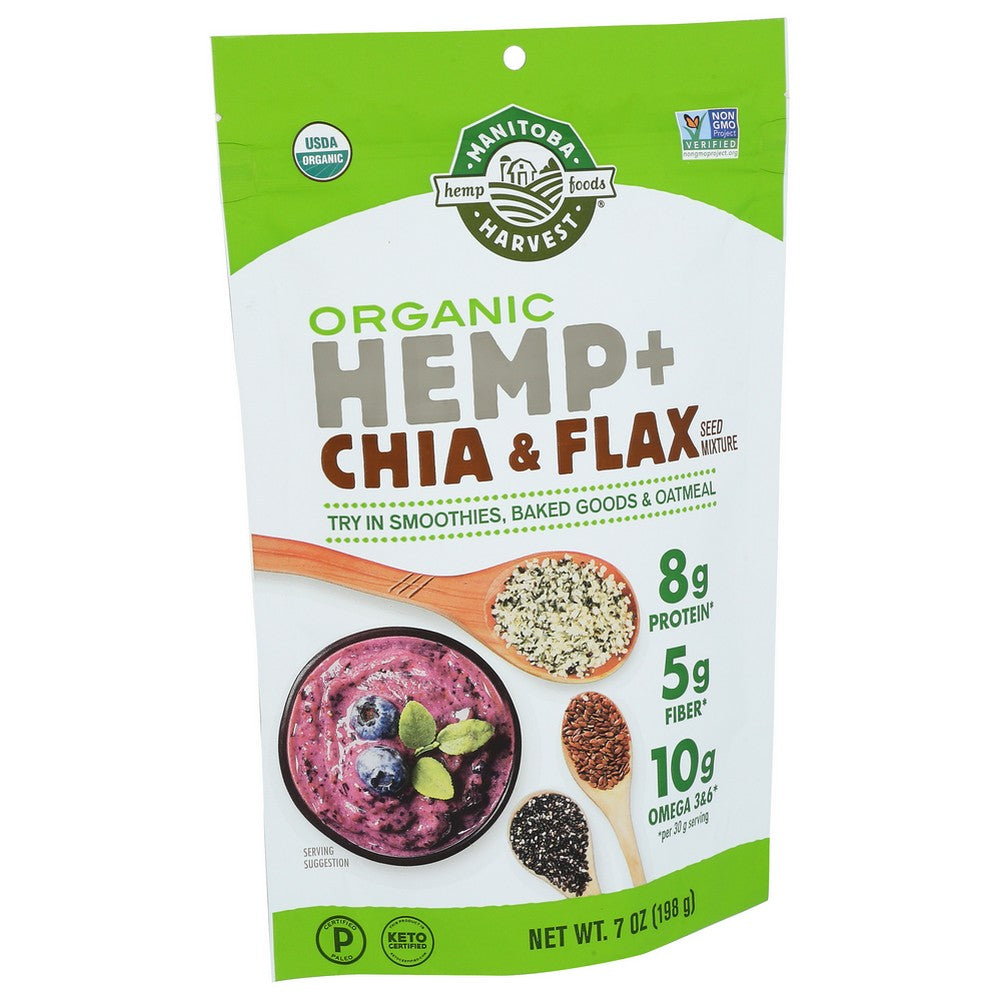 Manitoba Harvest Seeds Hemp Chia Flax Organic - 7 Ounce,  Case of 1