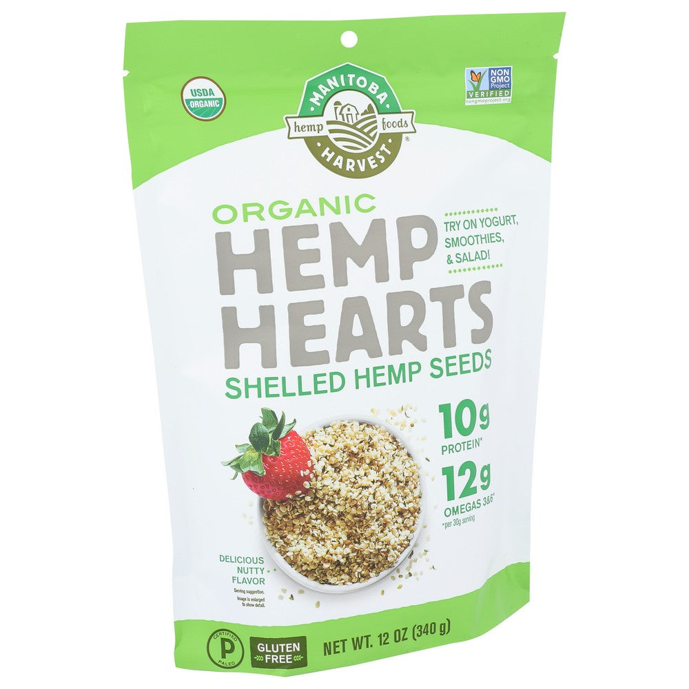 Manitoba Harvest® , Manitoba Harvest Raw Shelled Hemp Seeds Organicanic Hemp Hearts, 12 Oz.,  Case of 6