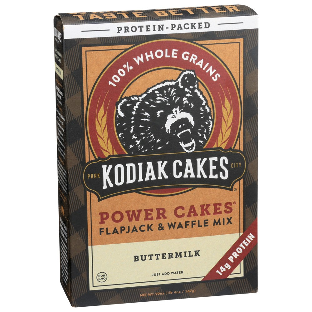 Kodiak Cakes® 1164, Buttermilk Flapjack & Waffle Mix 20 Ounce,  Case of 6