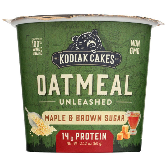 Kodiak Cakes® 1344, Maple & Brown Sugar Oatmeal Unleashed 2.12 Ounce,  Case of 12