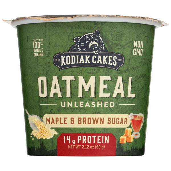 Kodiak Oatmeal Cup Mpl Brn Sug - 2 Ounce, Case of 12