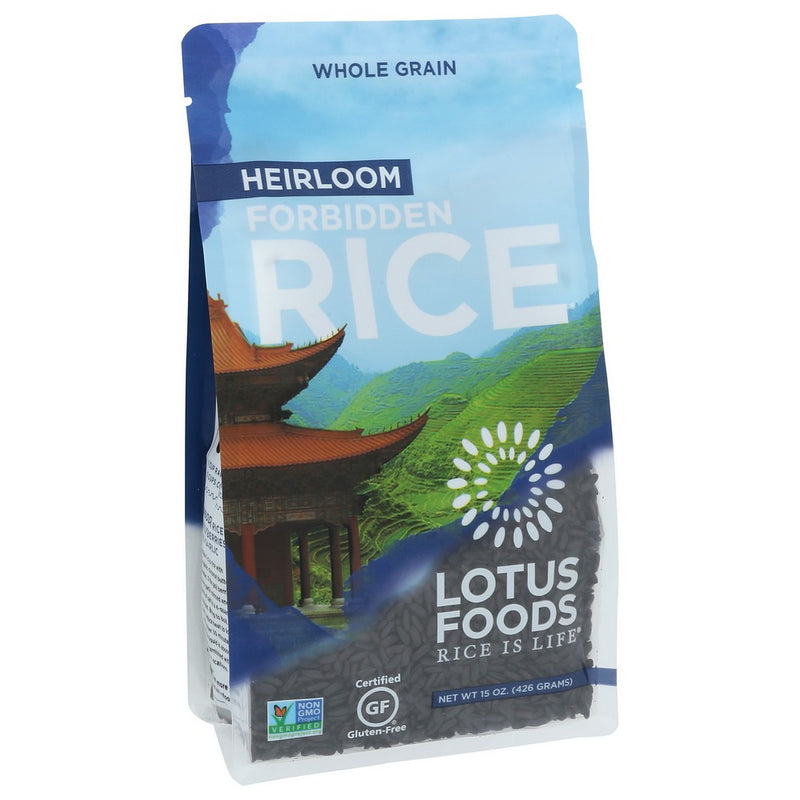 Lotus Foods Rice Forbidden Black Organic - 15 Ounce, Case of 6