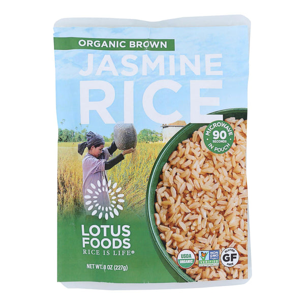 Lotus Foods - Rice Brn Jas Pouch - Case of 6-8 Ounce