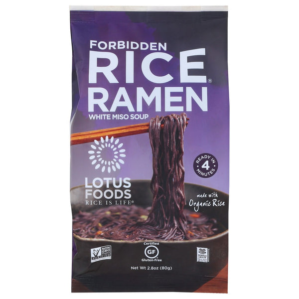 Lotus Foods 62101, Lotus Foods Forbidden Gluten Free Rice Ramen With Miso Soup, 2.8 Oz.,  Case of 10