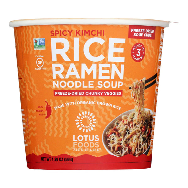 Lotus Foods - Ramen Cup Spicy Kmchi - Case of 6-1.98 Ounce