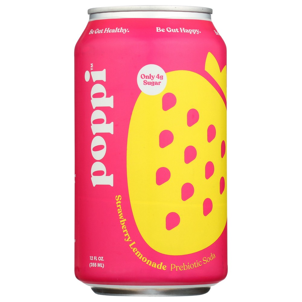 Poppi™ Sl123, Strawberry Lemon Strawberry Lemonade 12 Fluid Ounce,  Case of 12