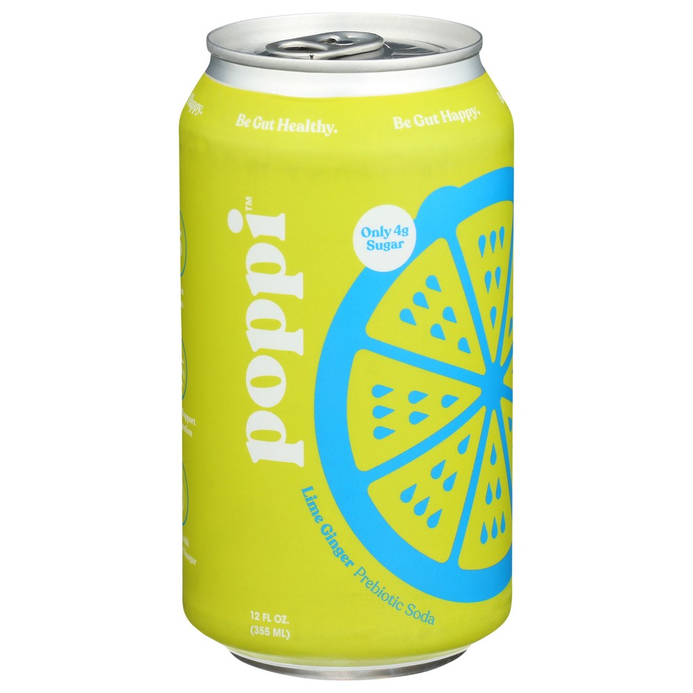 Poppi™ Lg125, Lime Ginger Lime Ginger 12 Fluid Ounce,  Case of 12