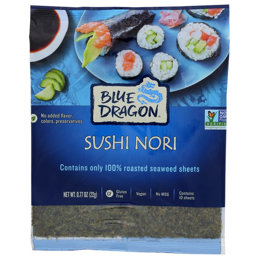 Blue Dragon® 010590Us, Blue Dragon Sushi Nori, 0.77 Oz. Package,  Case of 10