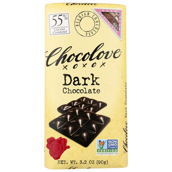 Chocolove Chocolate Bar Drk - 3 Ounce, Case of 12