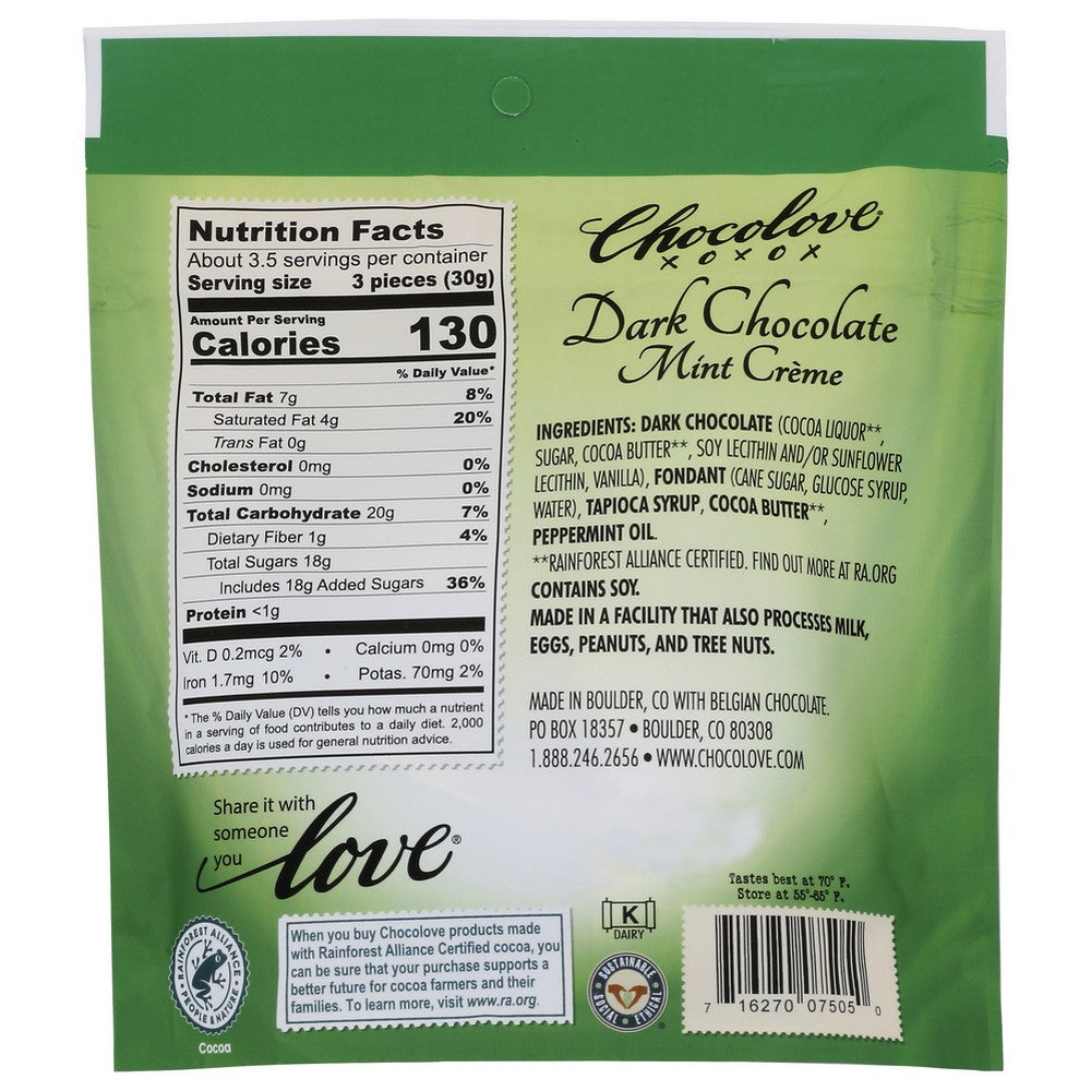 Chocolove® 7505,  55% Cocoa Dark Chocolate Bites 3.5 Ounce,  Case of 8