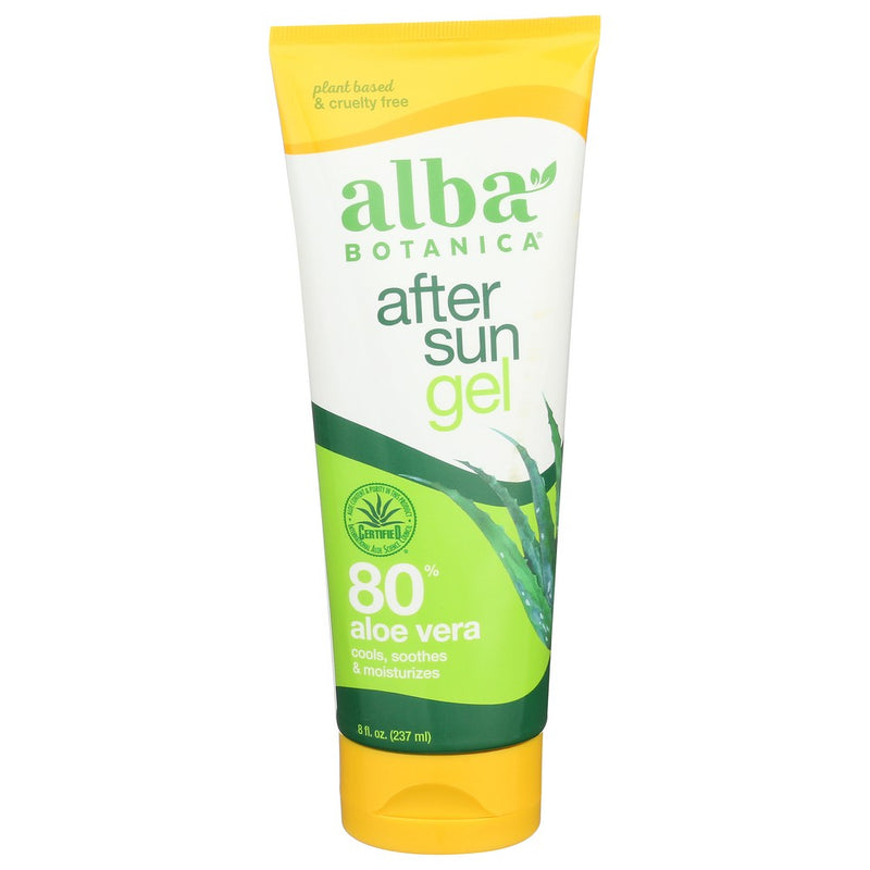 Alba Botanica Gel After Sun 80 Aloe Vr - 8 Fluid Ounce, Case of 1