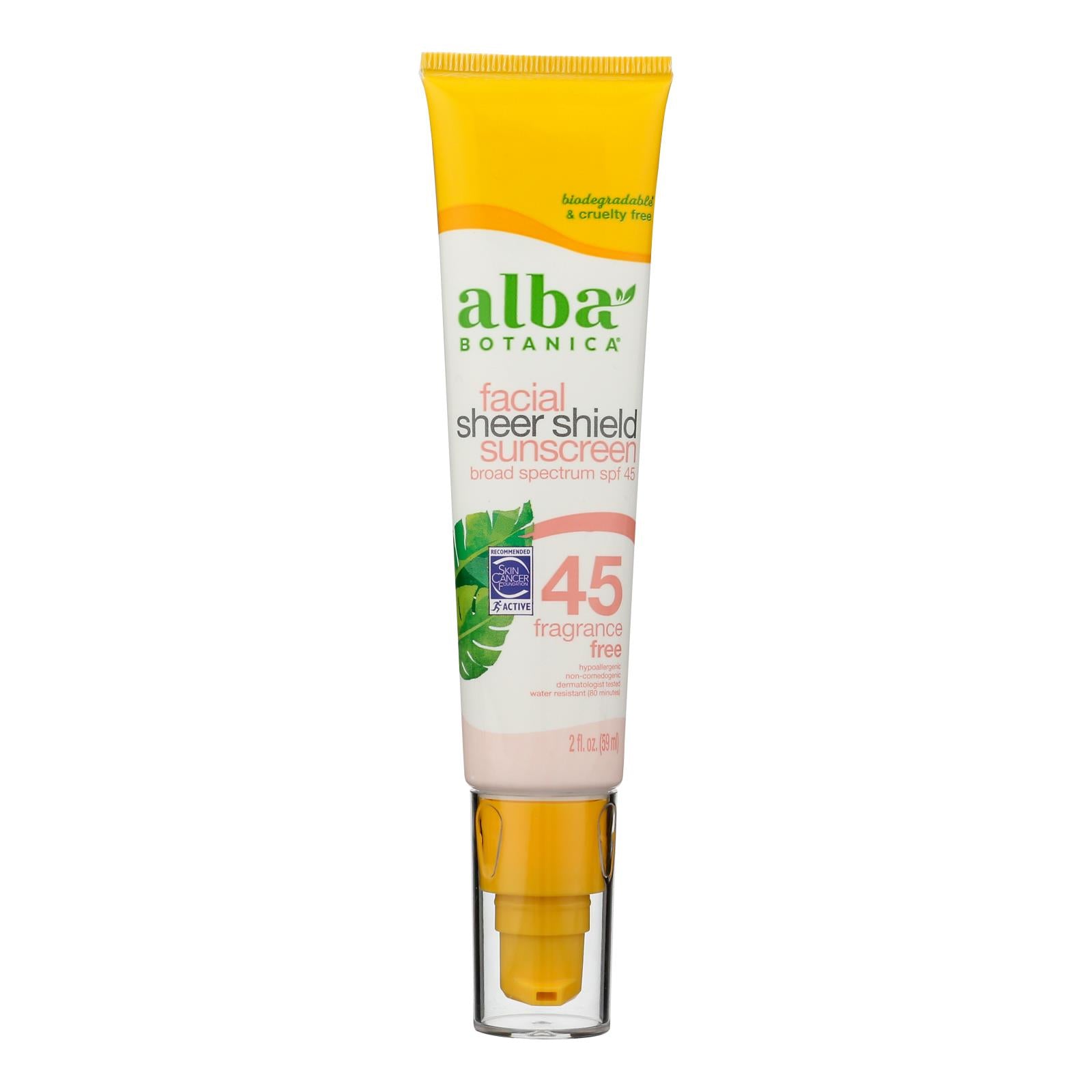 Alba Botanica - Sunscreen Lotion Facial SPF50 - 1 Each-3 Fluid Ounces