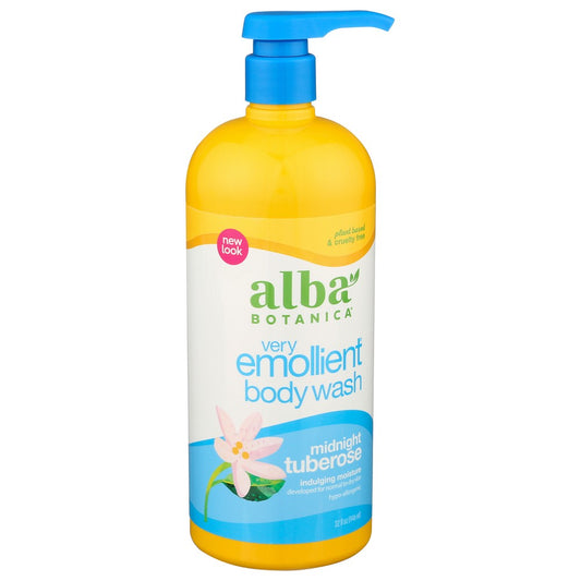 Alba Botanica Al00557, Alba Botanica Very Emollient Midnight Tuberose Bath & Shower Gel, 32 Fl. Oz.,  Case of 1