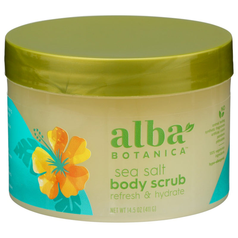 Alba Botanica Body Scrub Sea Salt - 15 Ounce, Case of 1