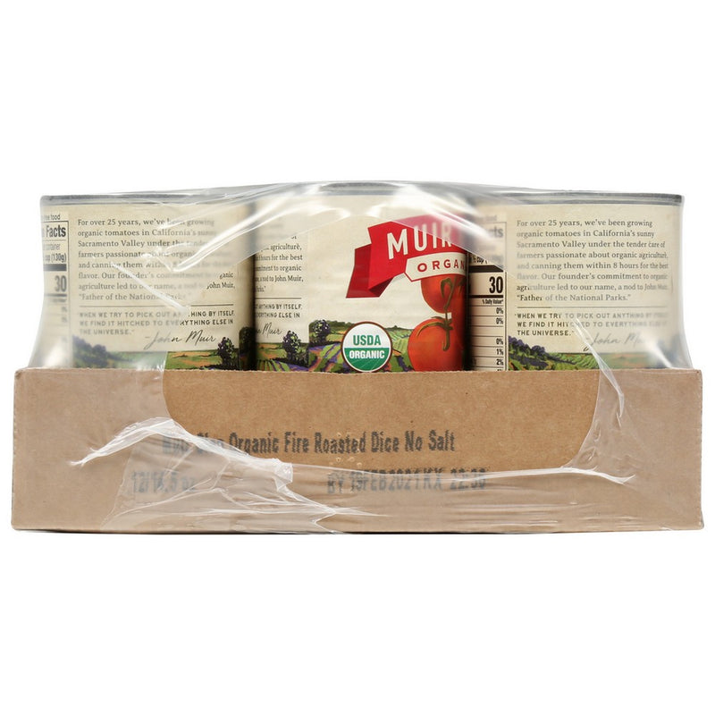 Muir Glen Tomato Fire Roasted Dcd Ns - 15 Ounce, Case of 12