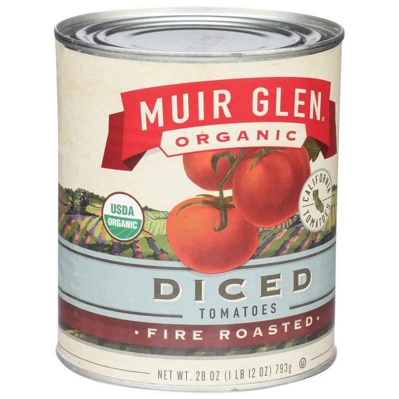 Muir Glen Tomato Fire Roasted Dice - 28 Ounce, Case of 12