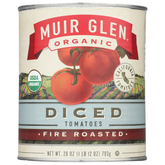 Muir Glen Tomato Fire Rstd Dice - 28 Ounce,  Case of 12