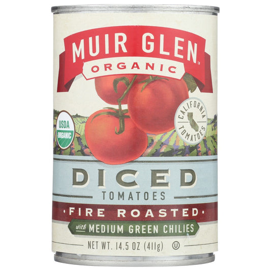 Muir Glen Tomato Dicd Rstd Grn Chl - 15 Ounce,  Case of 12