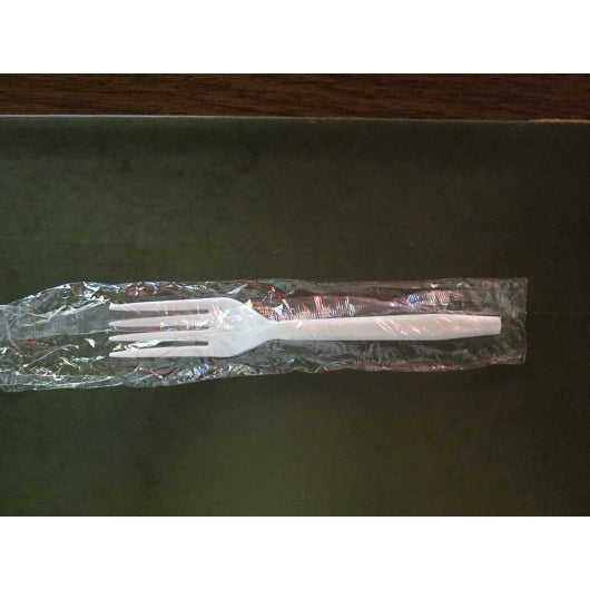 Wna Inc Single Wrapped Heavy Propylene White Fork, 1000 Each