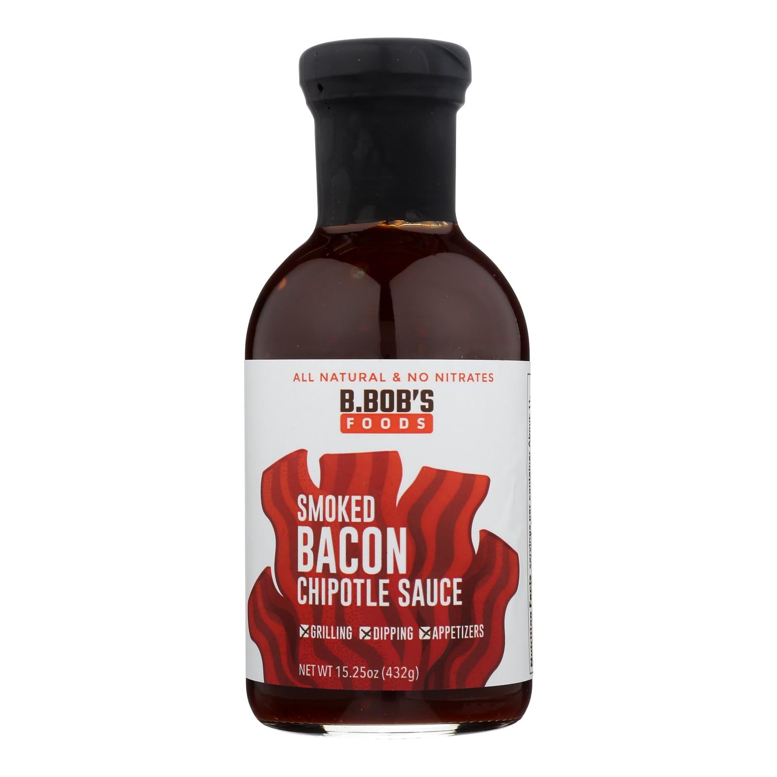 B.bob's - Sauce Smoked Bacon Chipotle - Case of 6-15.25 Ounce