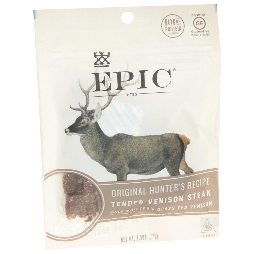 Epic® , Tender Venison Steak Bites 2.5 Ounce,  Case of 8