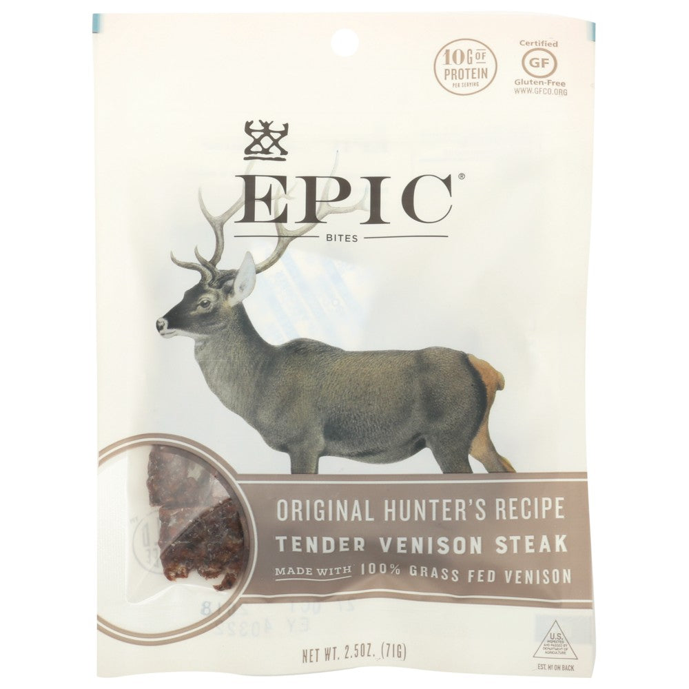 Epic® , Tender Venison Steak Bites 2.5 Ounce,  Case of 8